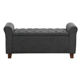 OSP Home Furnishings Crowder Storage Bench Charcoal