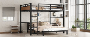English Elm Twin Xl Solid Pine Loft Bed with Built-in Led Lighting and Storage Shelves Walnut W1580S00504
