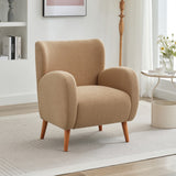 Christopher Knight Home® Modern Wingback Lounge Chair - Stylish Design, Soft Fabric, Solid Wood Legs, Durable Frame,Brown