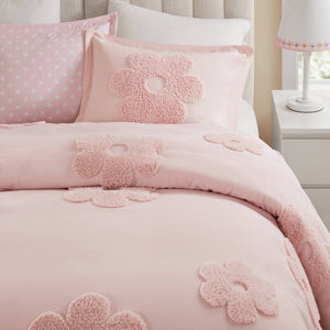 English Elm 3-piece Tufted Chenille Floral Duvet Set Reversible Textured Polyester Bedding B035P408216