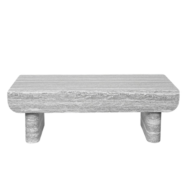 English Elm Coffee Table Oval Silhouette Fluted Drawer Mdf Mid Century Modern Living Room W3040P428630