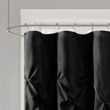 Madison Park Laurel Transitional Tufted Semi-Sheer Shower Curtain MP70-3272 Black