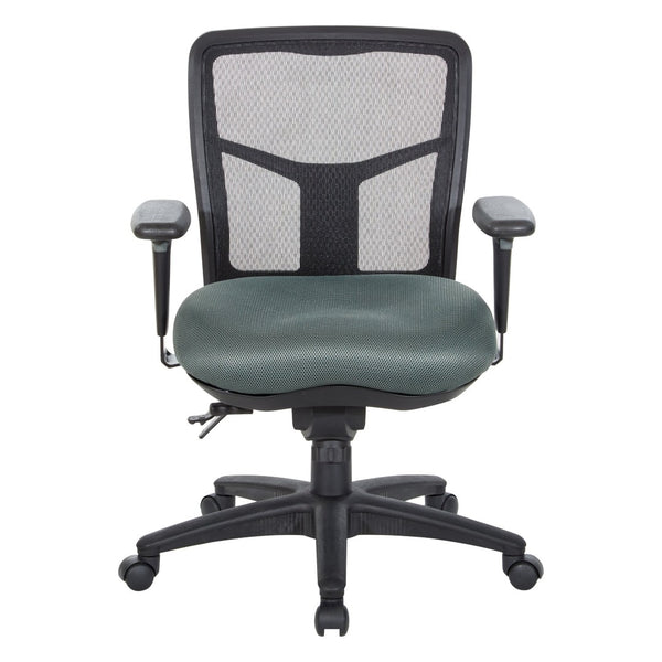 OSP Home Furnishings Progrid® Ergonomic Mid Back Mesh Office Chair with Lumbar Support and Pneumatic Height Adjust 92893-2M