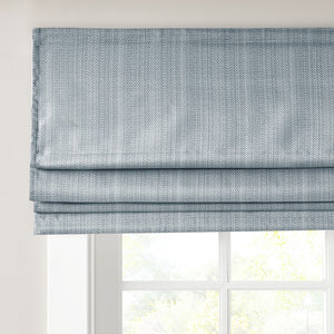 English Elm Basketweave Roman Shade with Thermal Foam Backing for Energy Efficiency, Cordless Easy Operation and Privacy Blue 11.42 L x 5.38 W x 7.48 H B035129724