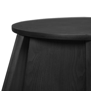 English Elm 53" Round Marble Dining Table With Lazy Susan, Black Oak Base For 6, Modern Elegance For Your Home W1535S00380
