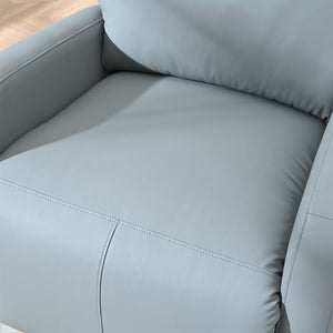 English Elm Swivel 360° Rocker Recliner Chair with Glider, 95-160° Manual Recline, 30° Rocking, Nursery Seat (Blue-Gray) W1028P251470