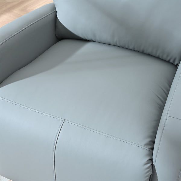 English Elm Swivel 360° Rocker Recliner Chair with Glider, 95-160° Manual Recline, 30° Rocking, Nursery Seat (Blue-Gray) W1028P251470