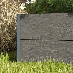 English Elm Outsunny Raised Planter Box with Vertical Trellis Composite Wood Outdoor Patio Garden Gray W2225P174437
