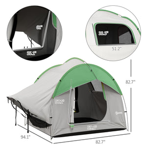 English Elm Outsunny Waterproof Suv Camping Tent for 5 to 6 Person Tailgate Outdoor Adventure Grey W2225P200549
