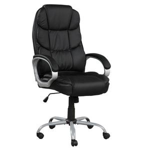 English Elm PU Leather Radcliff Office Chair - Ergonomic High Back 28" PU Leatherette, 360° Swivel, Tilt, Adjustable Comfort and Durable Plywood Frame for Home or Professional Workspaces B011P204085