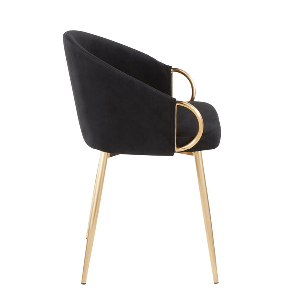 English Elm Chair with Silver Metal Frame and Padded Faux Leather Seat for Modern Dining Spaces Black B202P471295