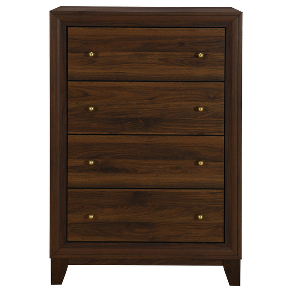 English Elm Bren Five Drawer Chest Rubberwood Grain Build Farmhouse Bedroom Storage B062P451890