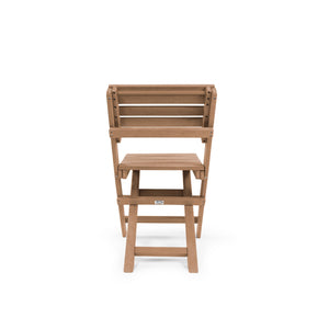 English Elm Coastal Bay Recycled Hdpe Folding Bistro Chair for Patio and Balcony Use Teak B2745P409659