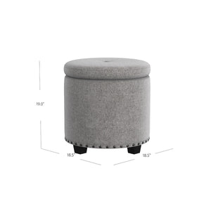 English Elm Ada Channel Tufted Faux Leather Footstool Ottoman Mid-century Square Accent Seat B056P412623
