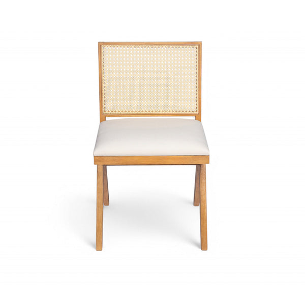 English Elm Christopher Knight Home® - Chandigarh Dining Room Chairs - Set Of 2, Natural Cane & Beige Cushions For Farmhouse Charm & Comfort N768P241398N