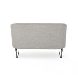 Christopher Knight Home® - Noble House - Nilton Modern Fabric Loveseat with Hairpin Legs