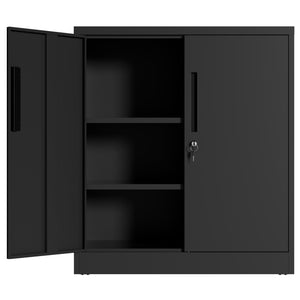 English Elm Metal Lockable Steel Cabinet Two Adjustable Shelves Garage Office Utility Storage T2398P442669