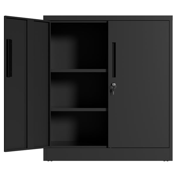 English Elm Metal Lockable Steel Cabinet Two Adjustable Shelves Garage Office Utility Storage T2398P442669