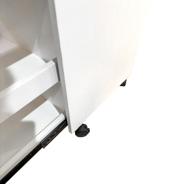 English Elm Organizer Rolling Three Tier Pantry Storage Cabinet with Wheeled Base Slim Fit W331P379769