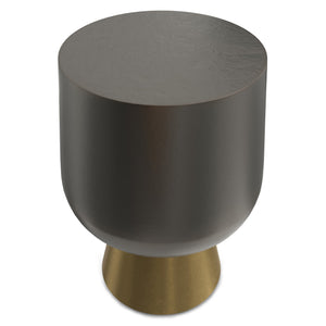 English Elm Anthony Cast Aluminum Side Table - Handcrafted Tulip Shape End Table in Antique Bronze & Brass Finish B136P239045