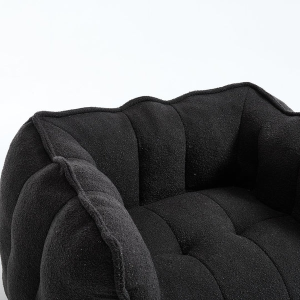 English Elm Soft Bean Bag Chair Set With Footstool For Gaming & Relaxation - Cozy, Durable & Space-Saving Design W1996P309482-GIGA