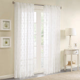 Gemma Modern/Contemporary Sheer Embroidered Window Curtain