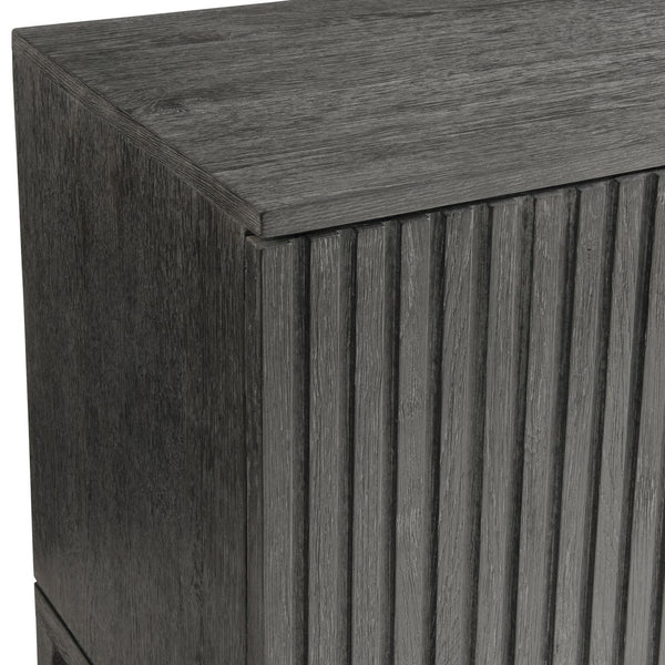 Bernhardt Bernhardt Menton Buffet With Sutton Rustic Oak Finish, Ribbed Doors, Cast Aluminum Pulls, Adjustable Shelves 352132