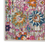 Nourison Passion PSN01 Machine Made Power-loomed No Border Indoor Only Bohemian Transitional Rug Silver, Pink and Grey 100% Polypropylene 99446387899