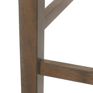 English Elm Christopher Knight Home® - Upholstered Wood Counter Stools Set of 2 – Farmhouse X-Back Rubberwood Seats, Antique Brown Comfort 69008.00ABRN