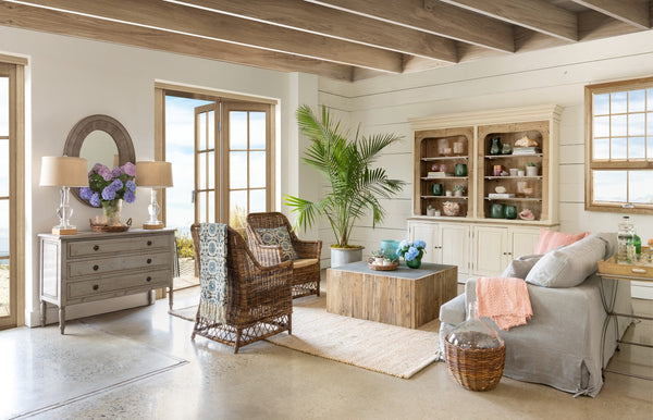 Park Hill Aged Zinc Top Platform Coffee Table EFT06097