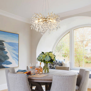 English Elm 10-light Gold Chandelier Seeded Glass Globe Fixture for Dining Room or Kitchen Island W5008P466533
