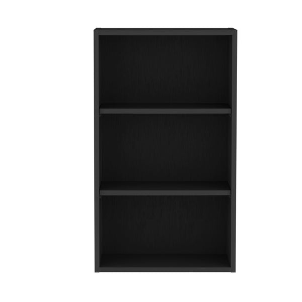 English Elm Guadalupe Melamine Wall Cabinet with Three Open Shelves for Kitchen Storage, Scratch-Resistant Design Black 38.6 L x 26 W x 3.5 H B128P244994