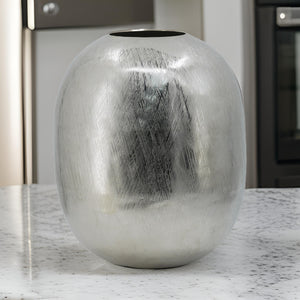 English Elm Deni Silver Porcelain Temple Jar with Pierced Lattice Lid for Mantel or Shelf Display B056P416846