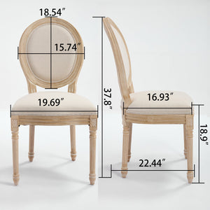 English Elm French Country Barstools Solid Wood Cabriole Legs Upholstered Cushion Set of 2 W1622P411779