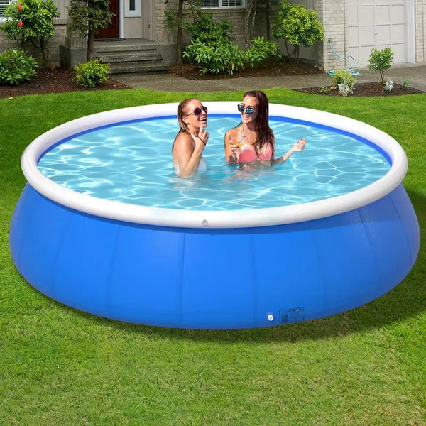 English Elm Inflatable Round Family Pool with Butterfly Print and Reinforced Pvc Mesh Sidewalls W2710P305024