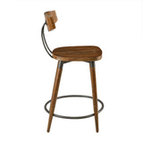 INK+IVY Frazier Mid-Century Counter Stool 24" With Back II104-0378 Brown