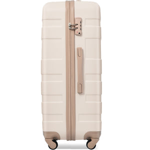 English Elm Luggage Four Piece Abs Hard Shell Set with Spinner Wheels Tsa Lock Travel Ready N726P218511R