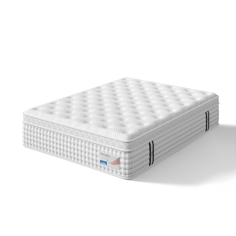 English Elm 12 Inch Queen Gel Foam Pocket Spring Hybrid Mattress Firm Support Spinal Relief B2716P454895