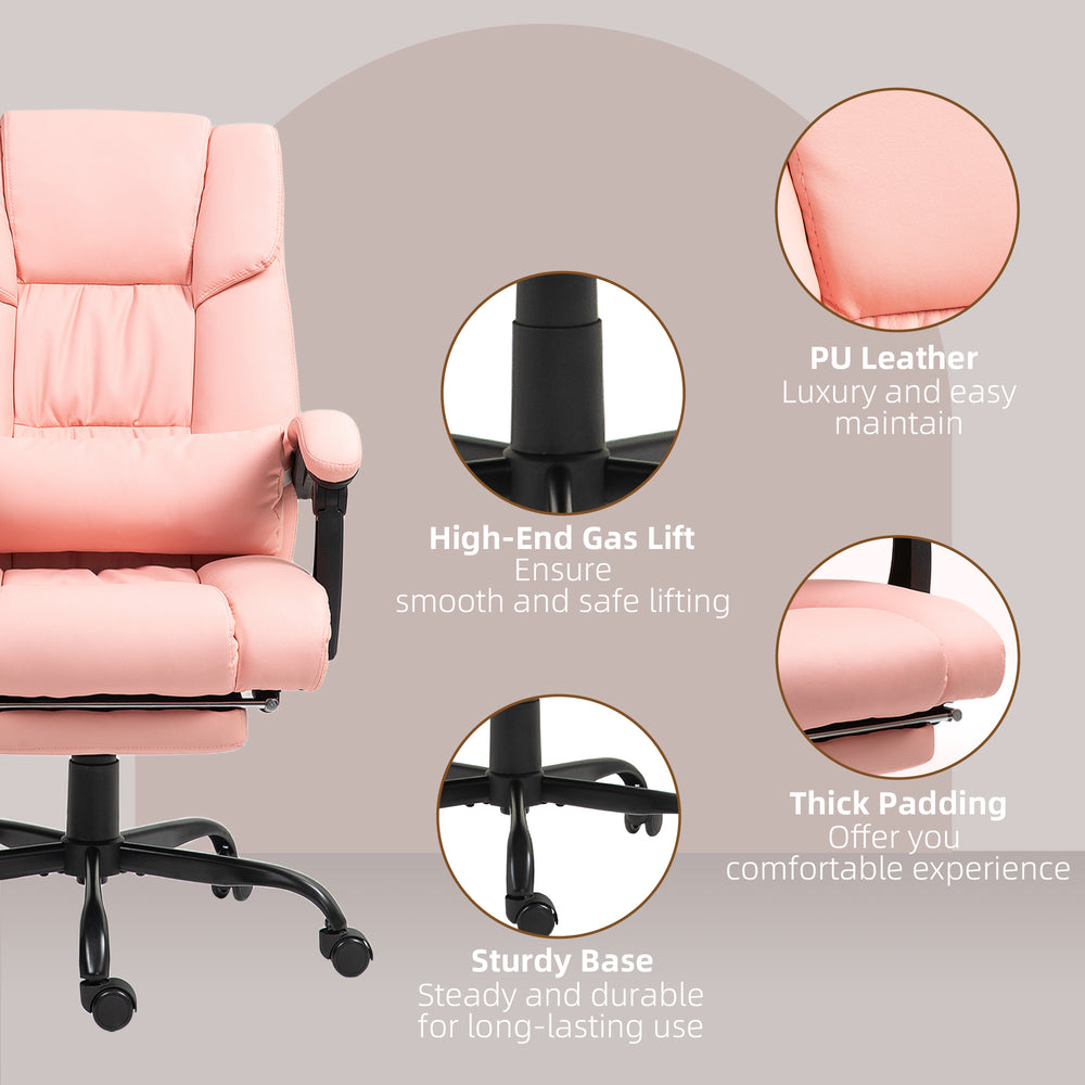 English Elm Premium High Back Pu Leather Executive Chair with Foam Cushion and Swivel Base T3971P407970