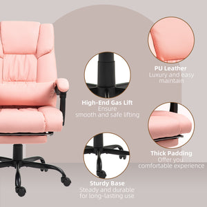 English Elm Premium High Back Pu Leather Executive Chair with Foam Cushion and Swivel Base T3971P407970