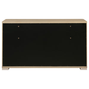 English Elm Mirador Six Drawer Elm Veneer Dresser with Brushed Nickel Pulls for Modern Bedrooms B062P447745