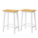 Solid Wood Bar Stools, Set of 2, 25.6