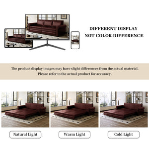 English Elm Chesterfield Velvet King Sleeper Sofa with Nailhead Trim and Rolled Arms for Living Room W1885S00102