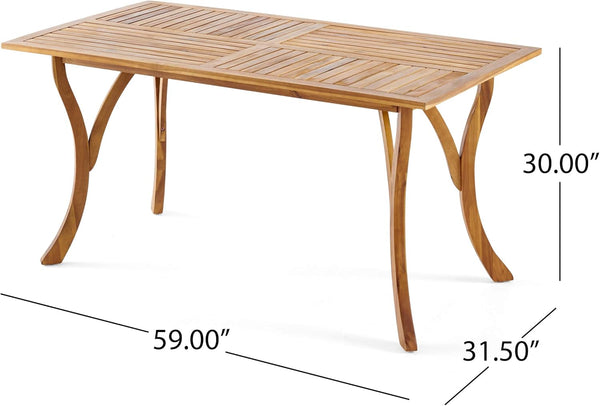 English Elm Helen Outdoor Acacia Hardwood Dining Chairs Curved Slat Back Patio Set of Two 54555.00TEA6_57488.00