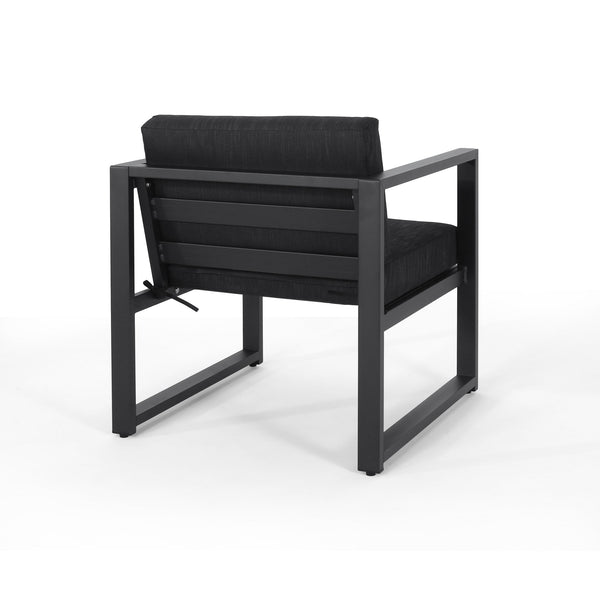 English Elm Christopher Knight Home® - NAVAN Outdoor Patio Club Chair Set of 2 – Lightweight Aluminum Frames with Removable Fade‑Resistant Cushions Dark Gray N775P243391G