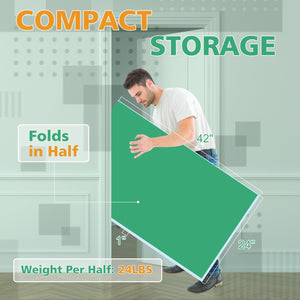 English Elm 7*4ft Foldable Ping Pong Conversion Top Mdf Surface with Net for Game Rooms Green W1408P293380