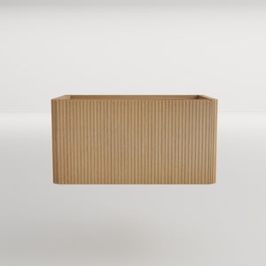 English Elm Etna Floating Wall Mounted Bathroom Vanity with Push Open Drawer and Wood Grain Finish Oak W1865P327894