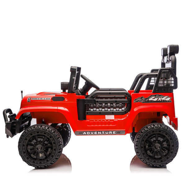 English Elm 24v Two Seater Kids Ride on Truck with Parental Remote and Four Wheel Suspension W1578P375445
