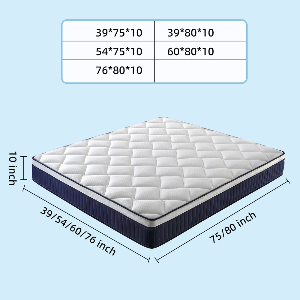 English Elm Cool Gel Memory Foam Pocket Spring Hybrid Mattress Medium Firm Sleep Support W3203P293169