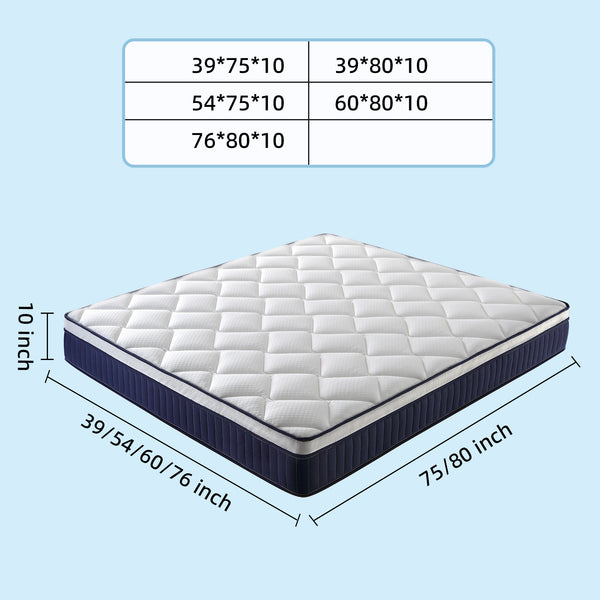 English Elm Twinxl Gel Memory Foam Hybrid Mattress Pocket Coils Medium Firm Sleep Support W3203P336679